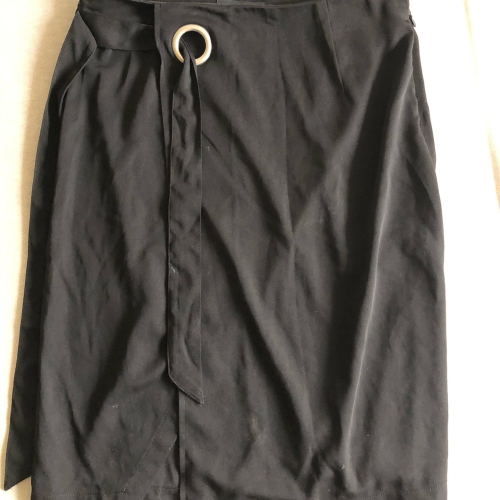 Black wrap skirt